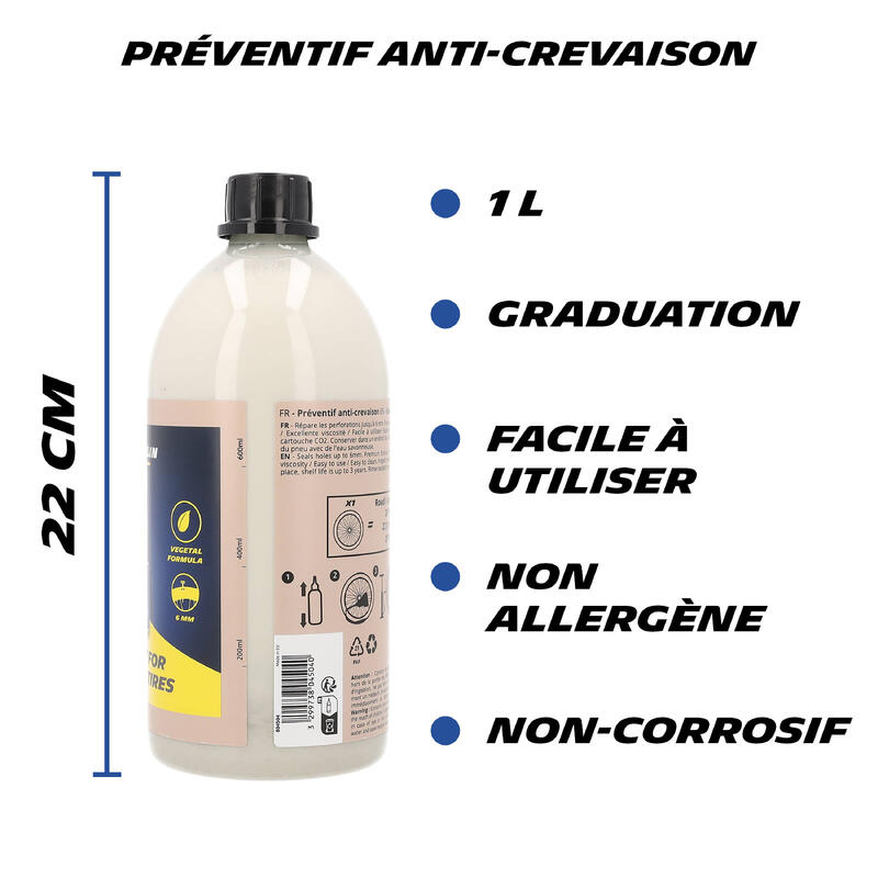 Préventif crevaison Tubeless Ready 1L MICHELIN Vélo gravel, de montagne,de route