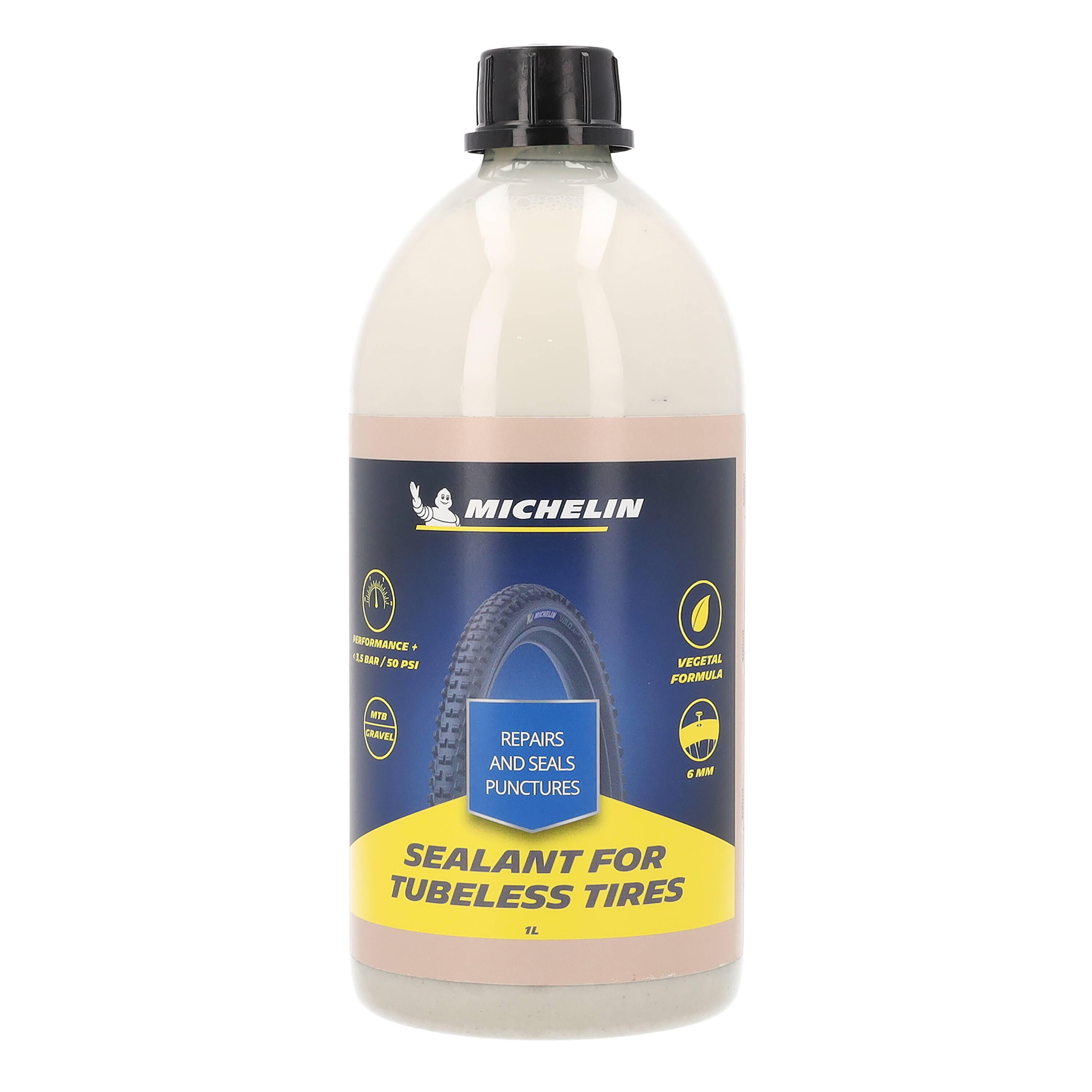 Michelin - Préventif Crevaison Tubeless Ready 1l Michelin Vélo Gravel, De Montagne,de Route - Liquide Anti Crevaison - Blanc|bleu - 1 L - Decathlon