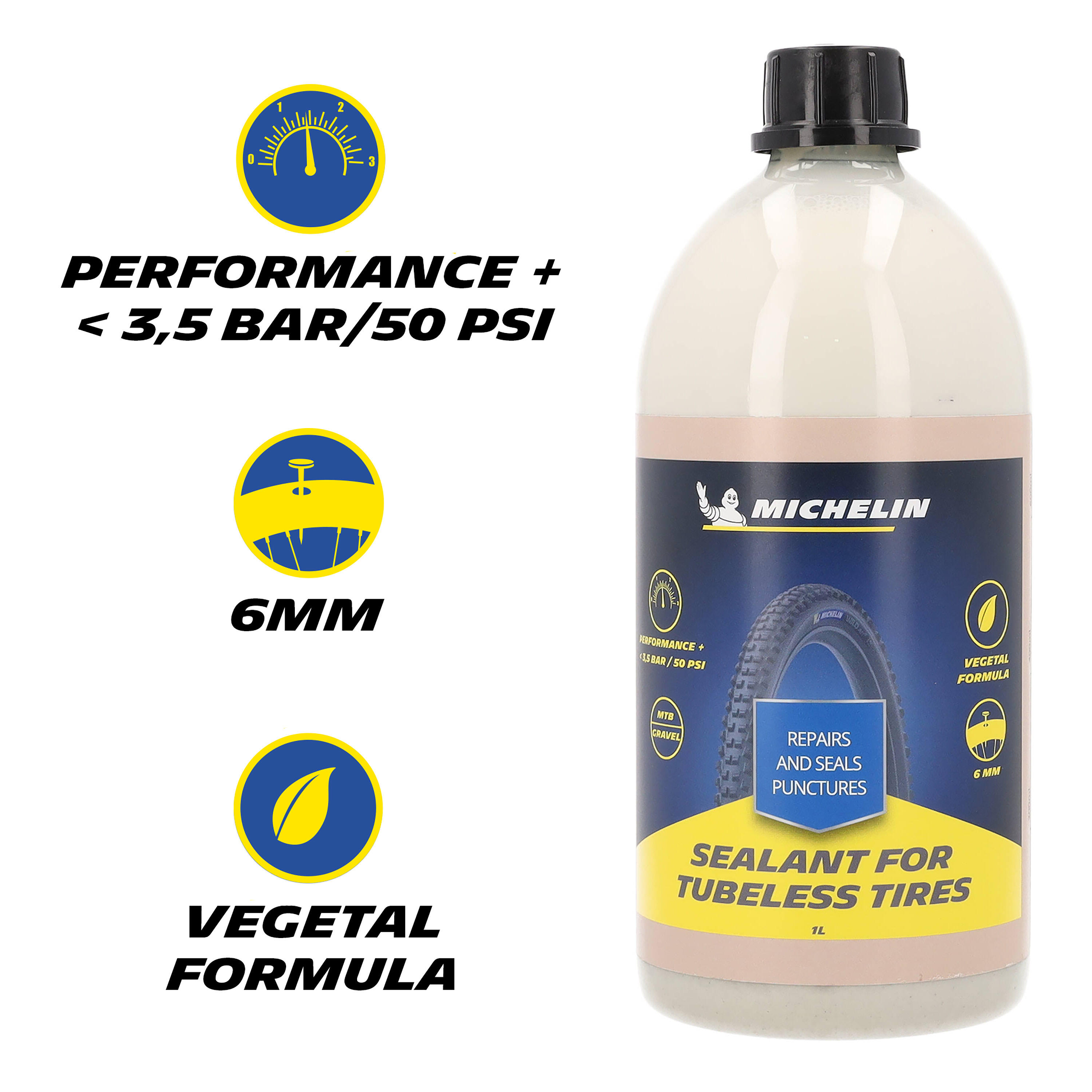 Préventif crevaison Tubeless Ready 1L MICHELIN Vélo gravel, de montagne,de route 4/6