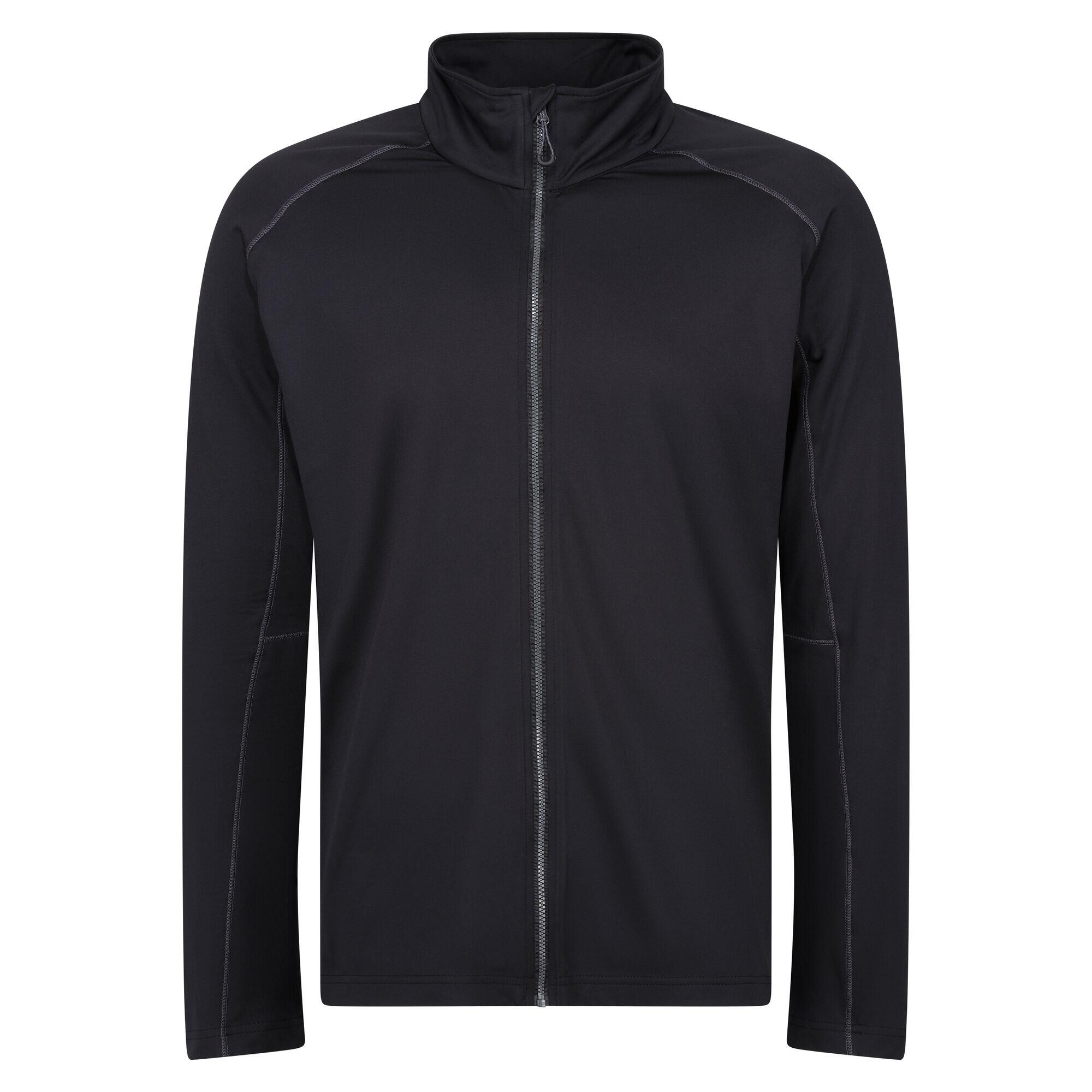 Mens Core Stretch Full Zip Midlayer (Black) 1/5