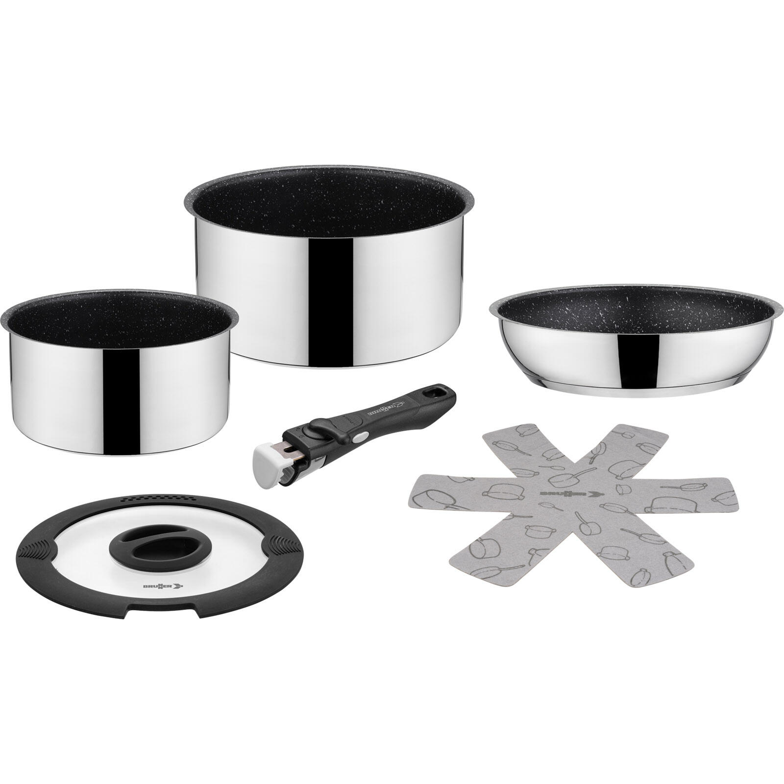 Brunner - Camping Set De Cuisine Academy Mini Ø20 Cm Outdoor Casserole Poêle - Faitout - Gris|noir - Taille Unique - Decathlon