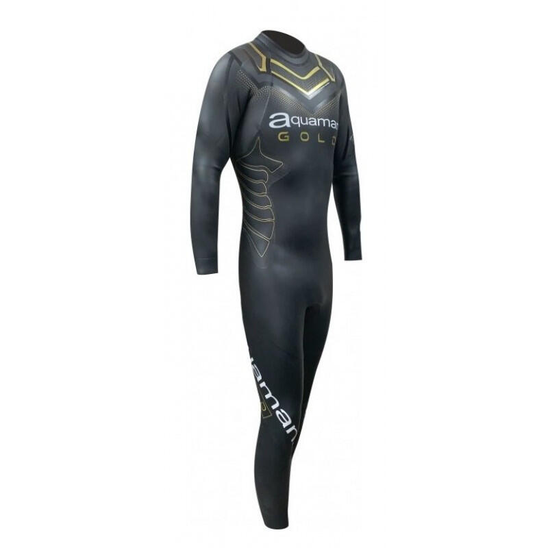 Men's Neoprene Triathlon Wetsuit Aquaman Cell Gold 2024