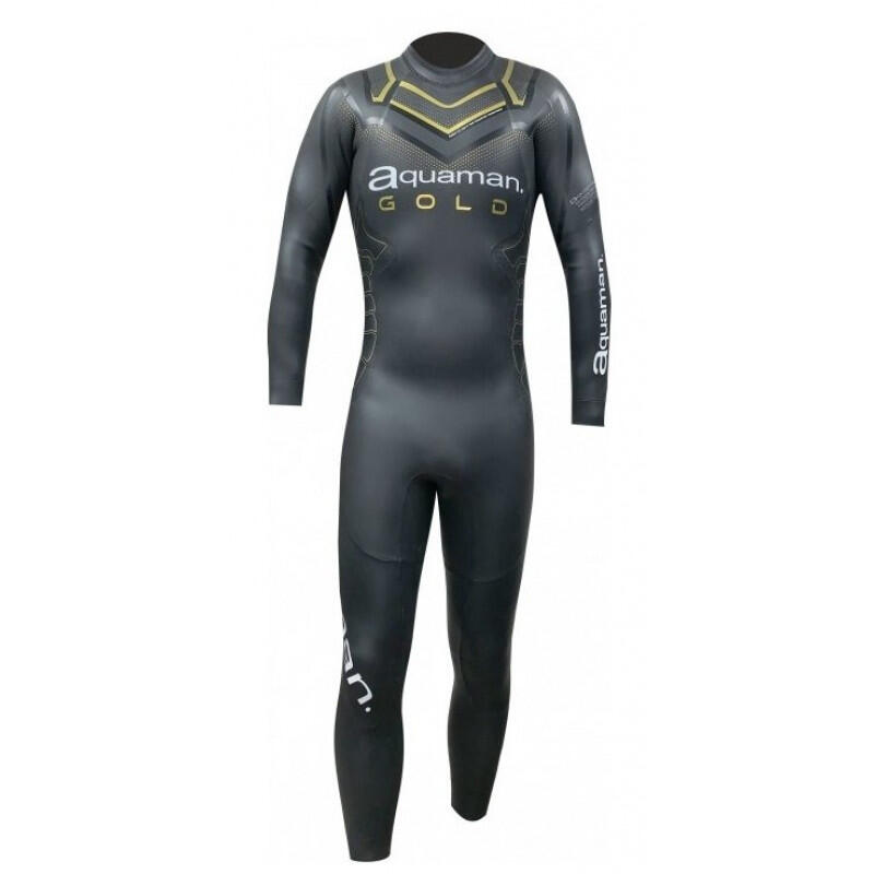 Men's Neoprene Triathlon Wetsuit Aquaman Cell Gold 2024