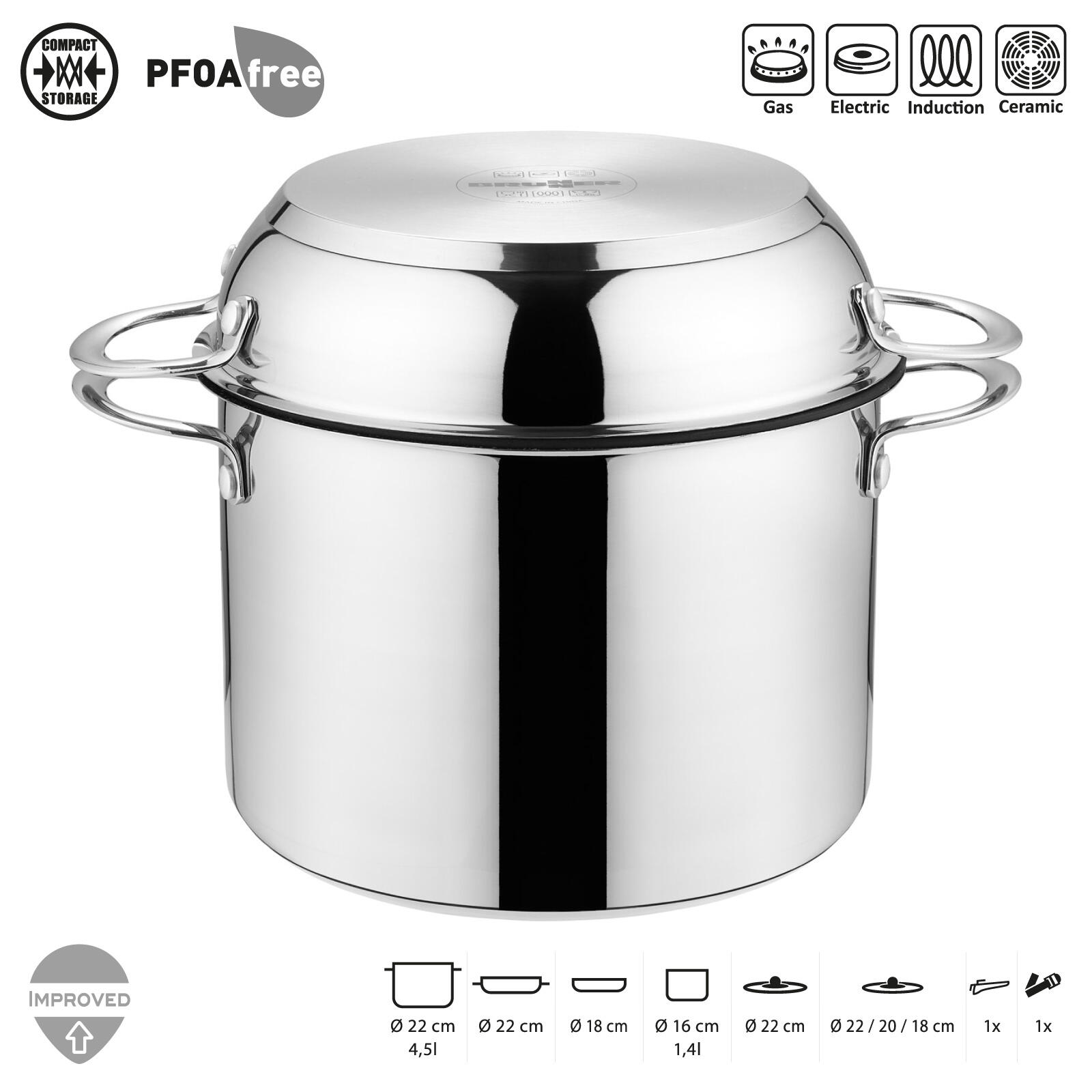 Set di pentole da Campeggio Academy NG 7+1 Ø22 cm Pentola per cucina Outdoor 2/5