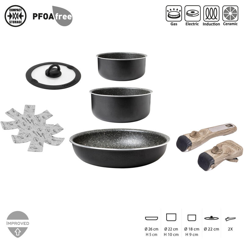 Batterie de camping Set cuisine Pirate Spacemaster Ø26 cm Outdoor Casserole