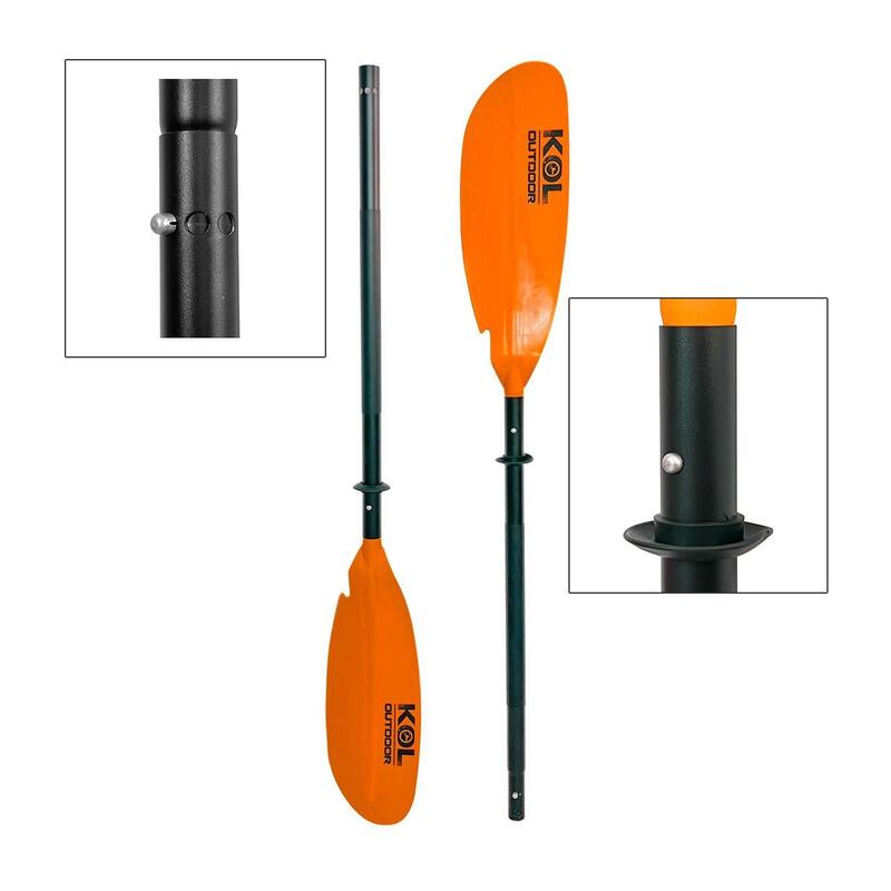 Remo de aluminio 4 piezas Kol Outdoor para kayak.