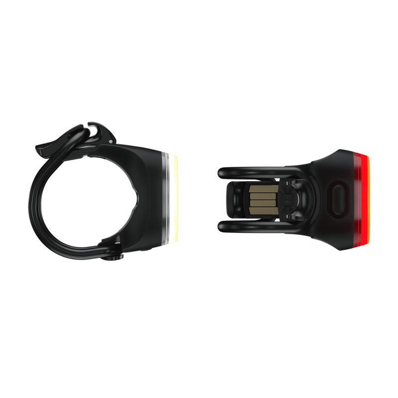 Knog Blinder Mini Square Twinpack set de lumini de bicicletă față și spate