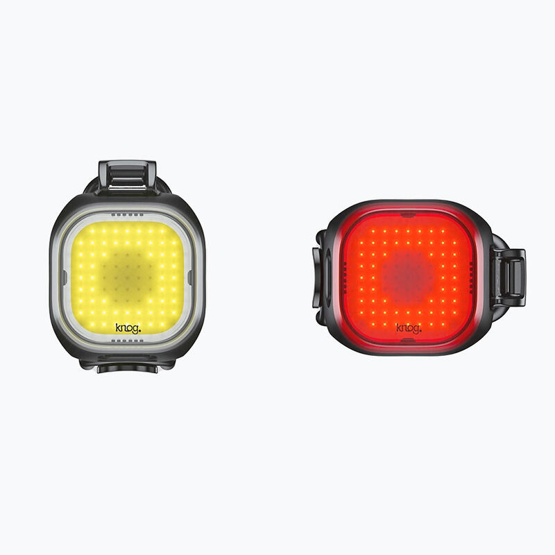 Knog Blinder Mini Square Twinpack set de lumini de bicicletă față și spate