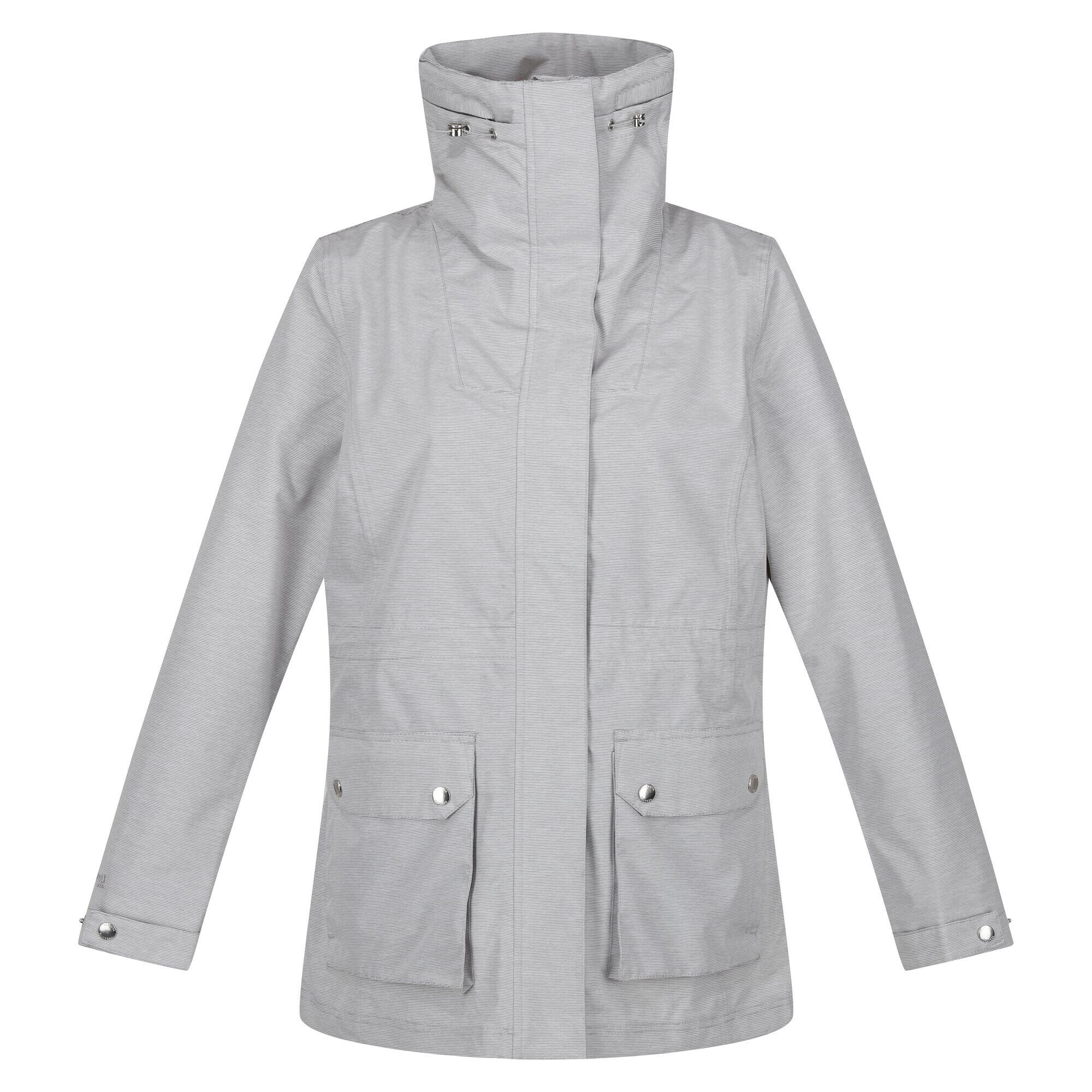 Womens/Ladies Novalee Raincoat (Silver Grey) 1/5