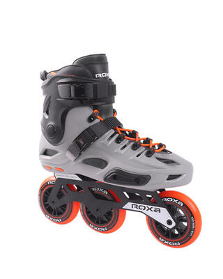 Inline-skates freeskate x-tilt grijs/oranje voor volwassenen.