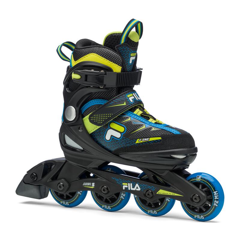 FILA Inline Skate J-One - blau/lime - verstellbar 32-36