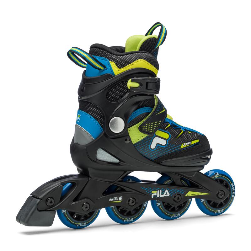 FILA Inline Skate J-One - blau/lime - verstellbar 28-32