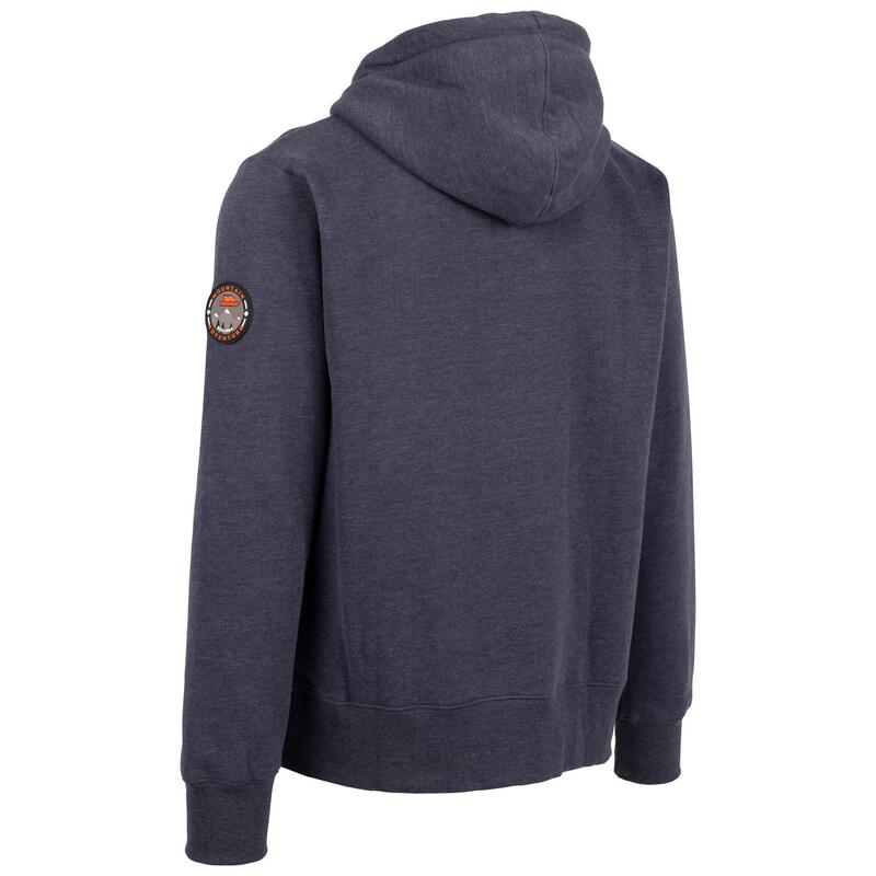 "Bran" Hoodie mit durchgehendem Reißverschluss für Herren Marineblau meliert