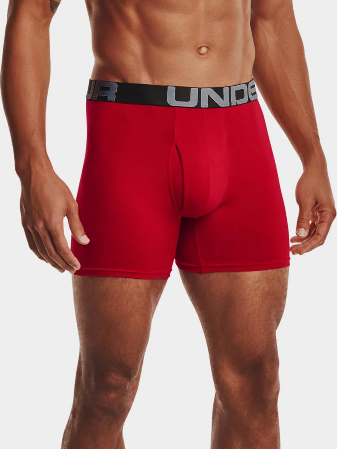 UA Charged Cotton 6in 3 Pack Czerwony S 3/7