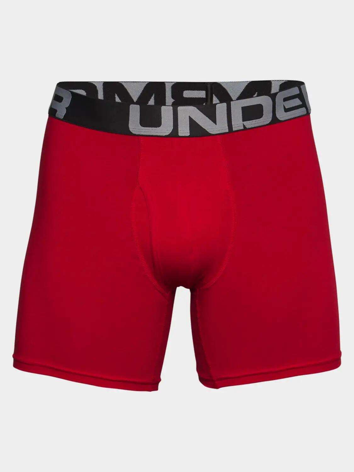 UA Charged Cotton 6in 3 Pack Czerwony S 5/7