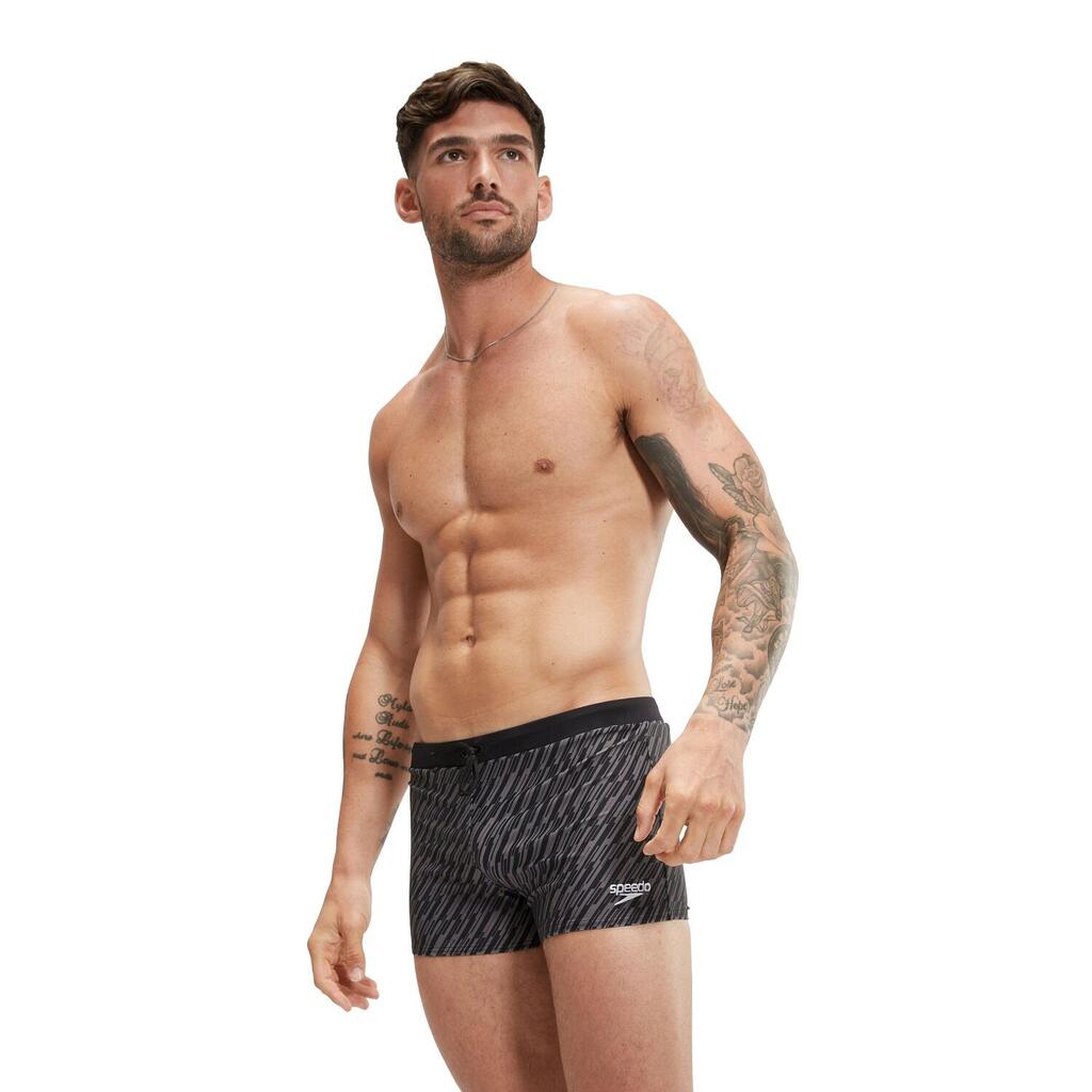 Speedo Valmilton Lines Swimsuit Black / Grey