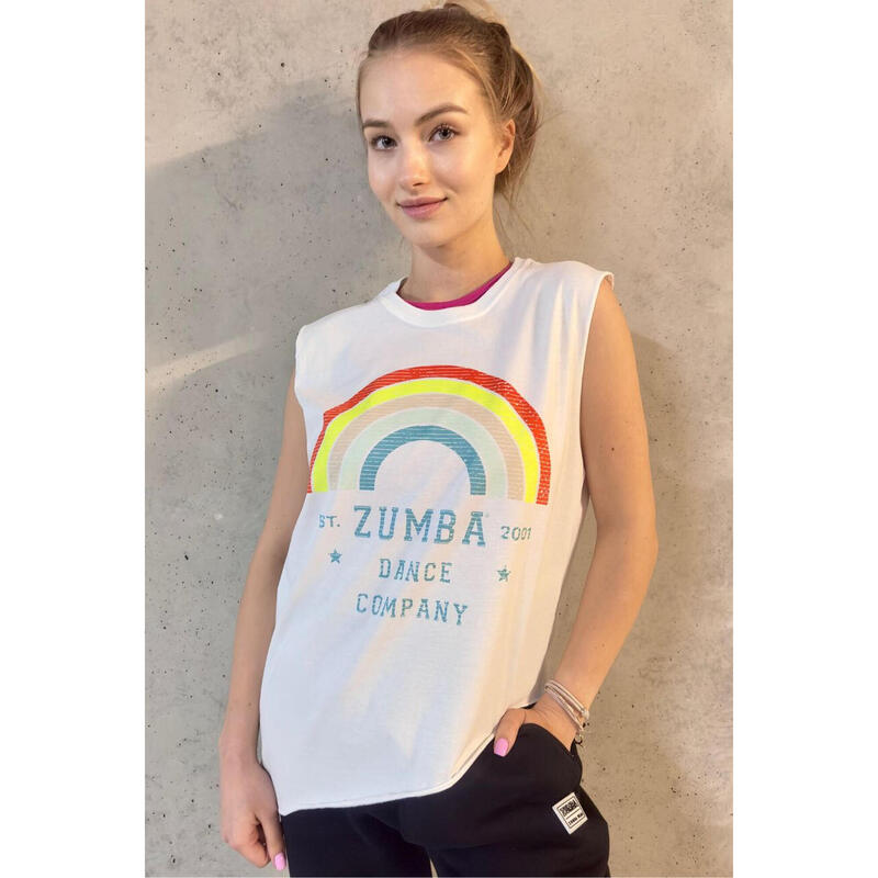 Koszulka sportowa damska Zumba Dance Company asymetryczna
