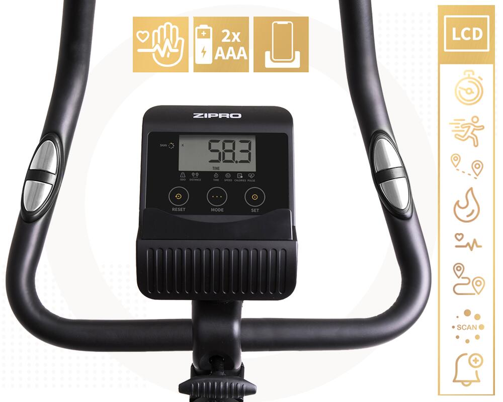 Hometrainer Zipro Boost Gold magnetische voor fitness en cardio 3/8