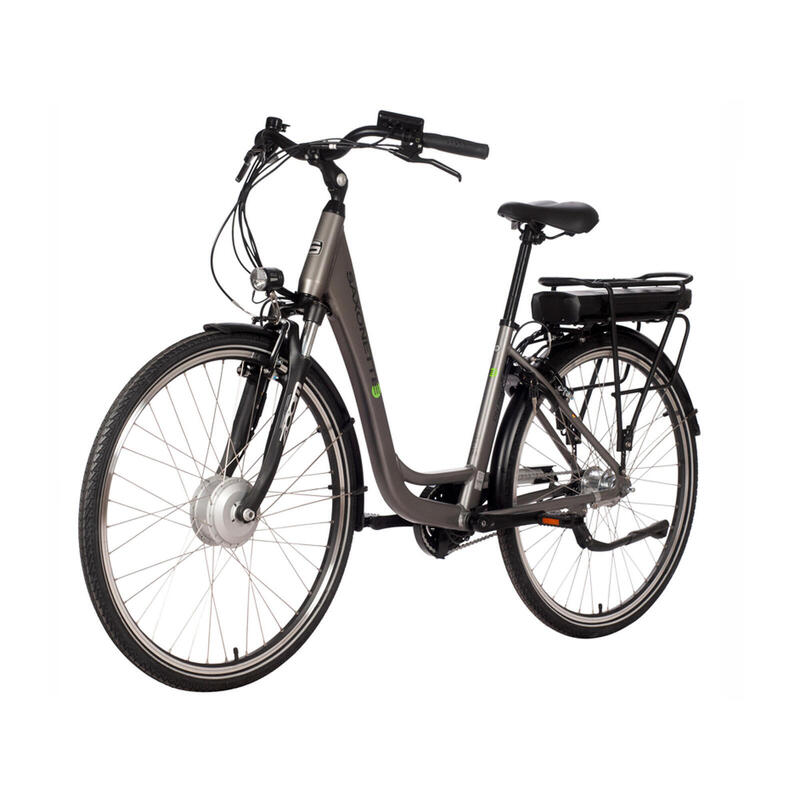 Vélo électrique femme City Plus, 50 cm, Nxs 7, argent