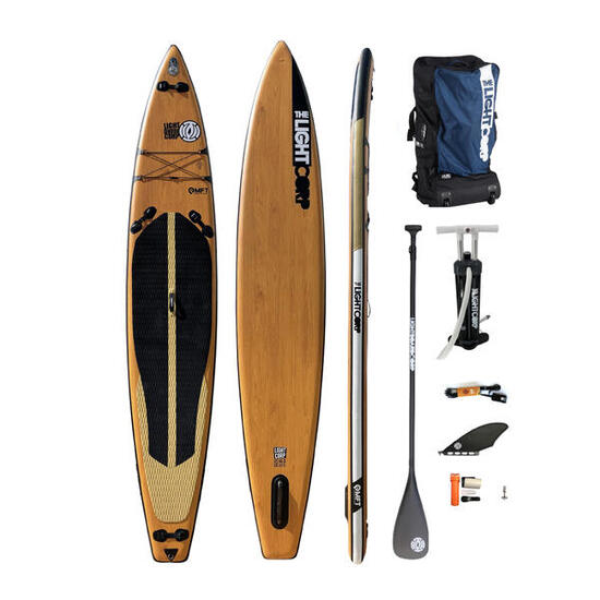 ISUP MFT WOOD TOURER SET 14´ x 32" x 6" incl. 3 tlg. Pro Endurance 100% Carbon P