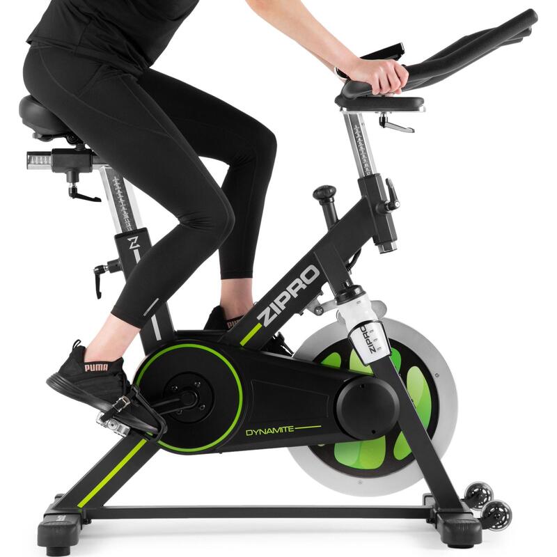 Spinningfiets Zipro Dynamite 20 kg vliegwiel indoor cycle Kinomap IConsole+