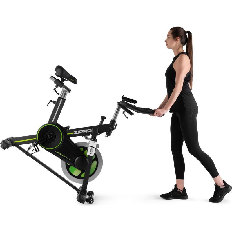 Spinningfiets Zipro Dynamite 20 kg vliegwiel indoor cycle Kinomap IConsole+