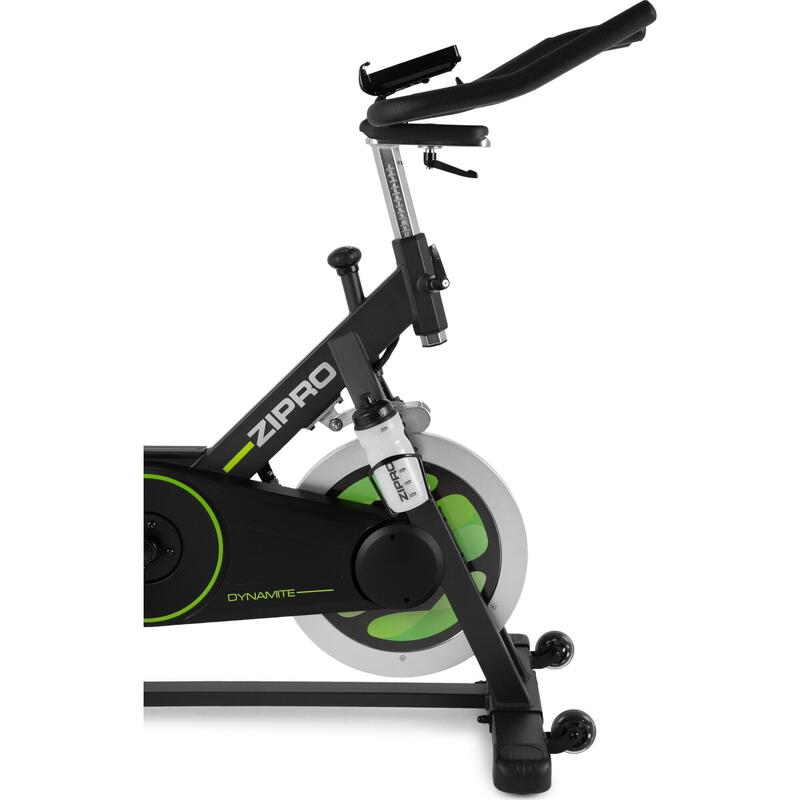 Spinningfiets Zipro Dynamite 20 kg vliegwiel indoor cycle Kinomap IConsole+