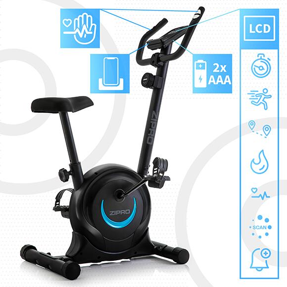 Bicicleta Estática magnética Zipro One S 8 níveis de resistência para cardio