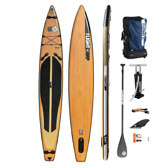 ISUP MFT WOOD TOURER SET 14´ x 28.5" x 6" incl. 3 tlg. Pro Endurance 100% Carbon