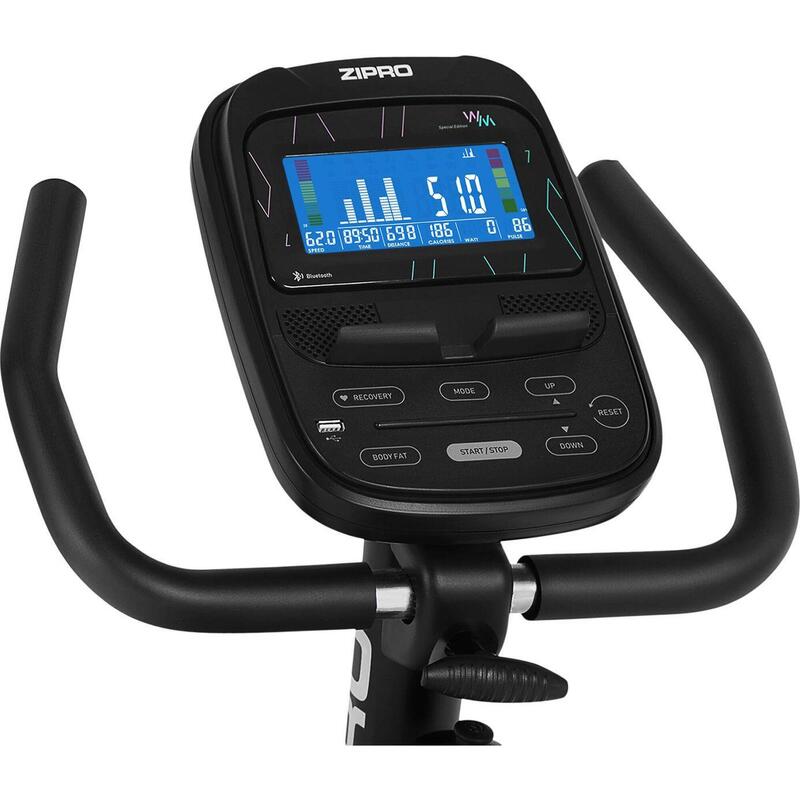 Bicicleta estática electromagnética Zipro Glow WM reclinada iConsole+ Kinomap