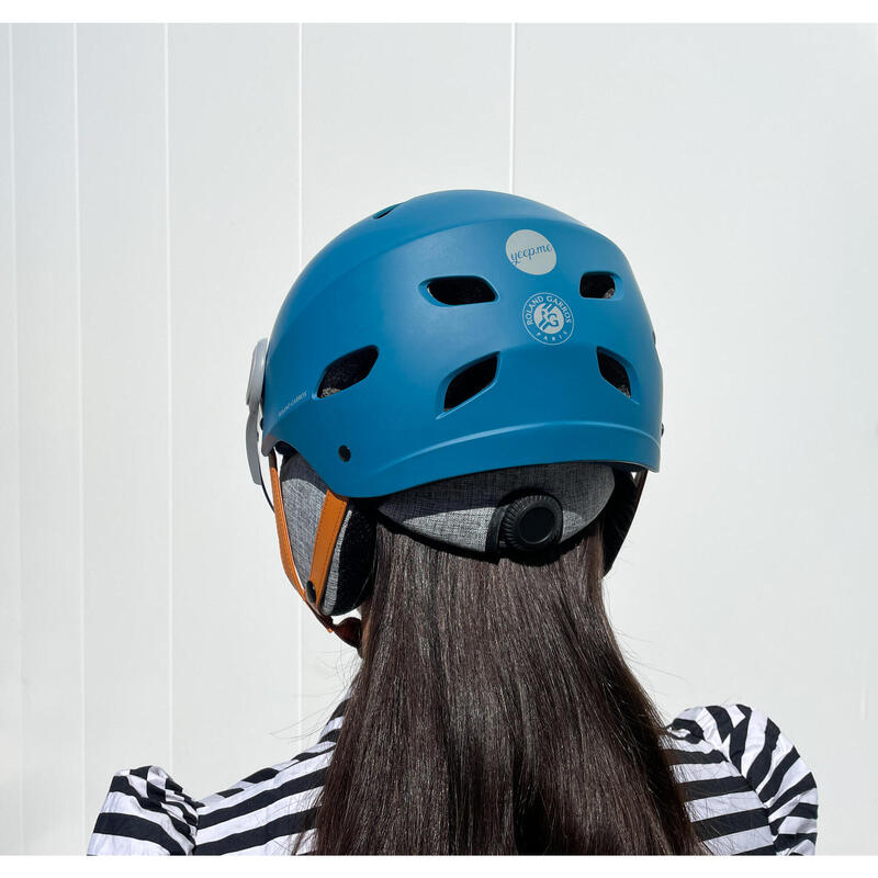 Casque YEEP.ME H.30 Vision Roland Garros Bleu - Visière pour Vélo, Trottinette