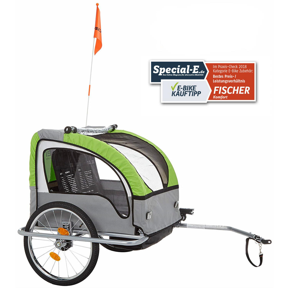FISCHER Kinder-Fahrradanhänger Komfort 3/6