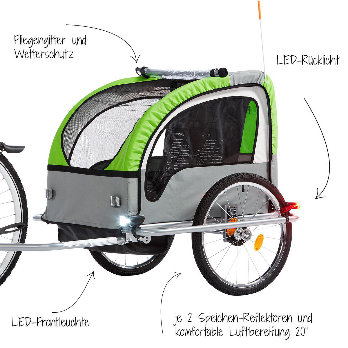 FISCHER Kinder-Fahrradanhänger Komfort 4/6