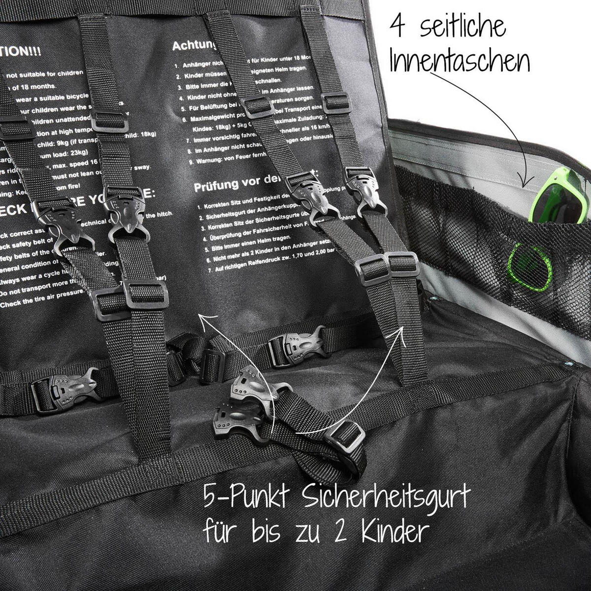 FISCHER Kinder-Fahrradanhänger Komfort 5/6