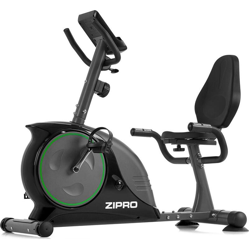 Bicicleta estática reclinada magnética Zipro Easy 8 niveles de resistencia