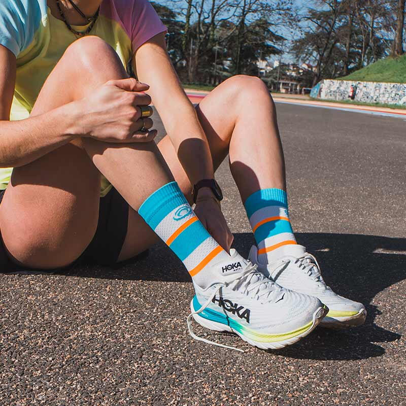 Bv Sport Calcetines Light Haute Ibiza Blanco / Azul 2/2
