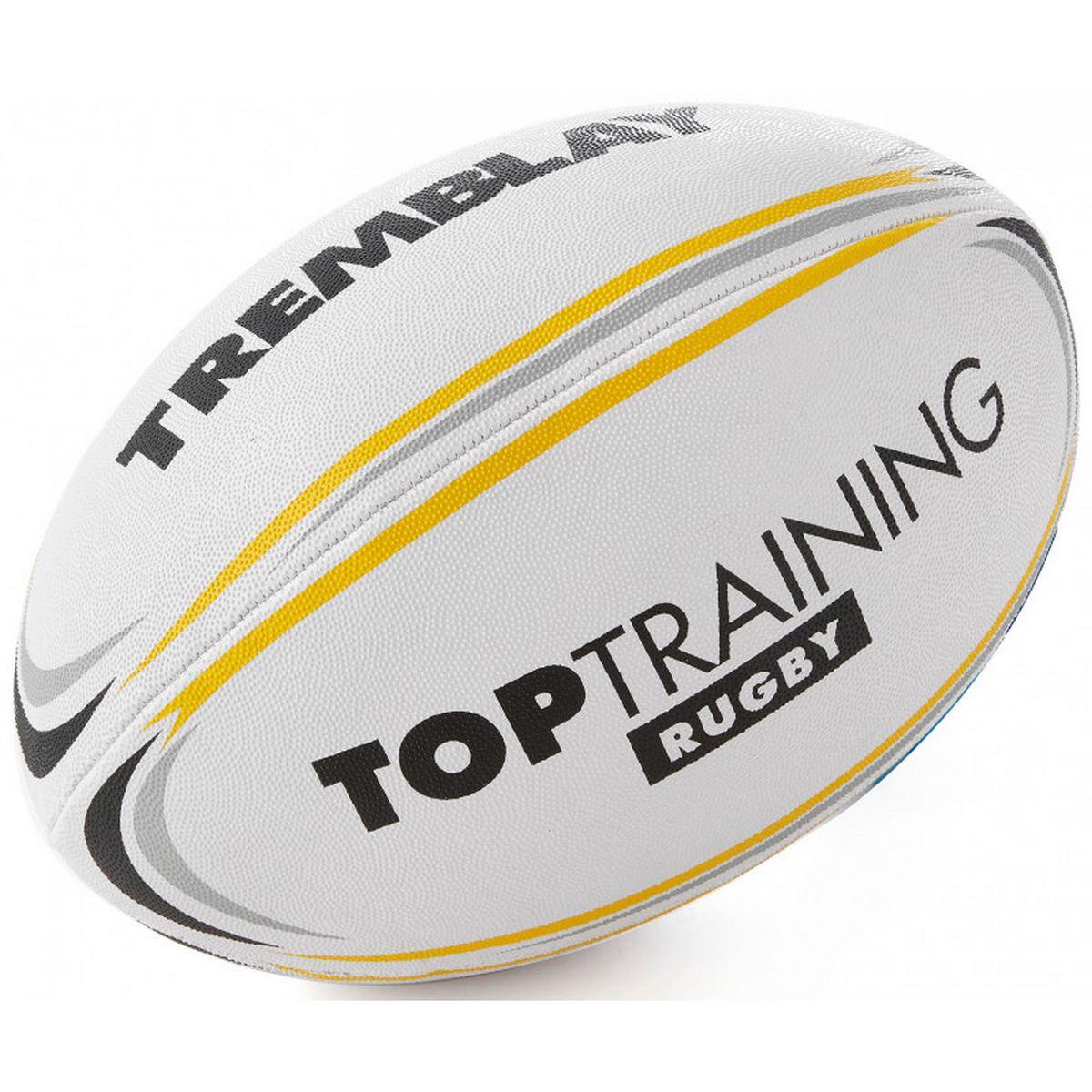 Tremblay - Ballon Tremblay Top Training Rugby - Ballon De Rugby - Blanc|jaune - 3 - Decathlon
