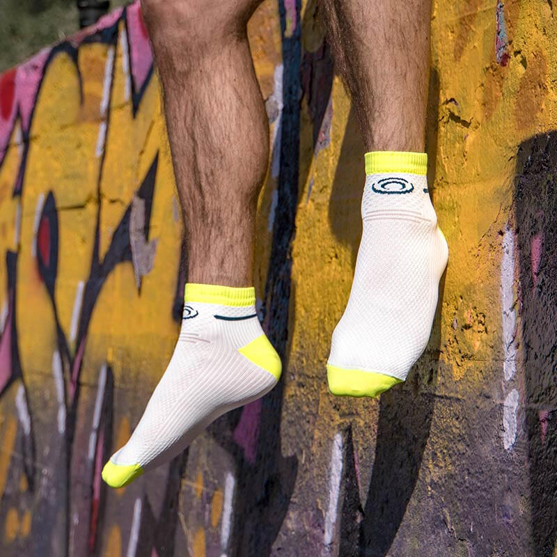 Socquettes Light Run Blanc/Jaune