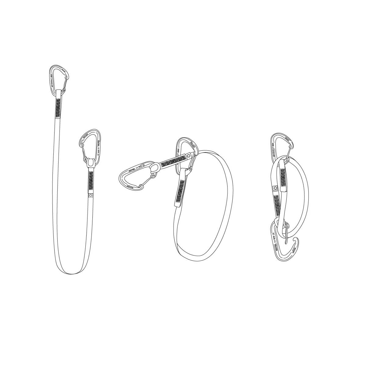 Ensemble mousquetons et dégaines Ocun Kestrel St-Sling Dyn green 2/3