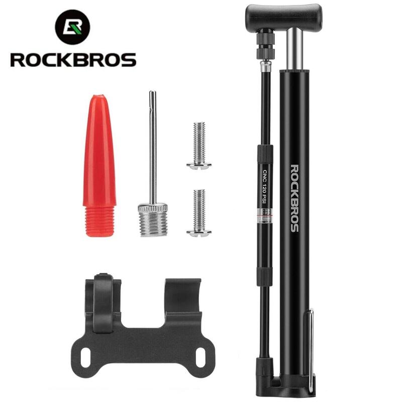 Produktbild von Fahrradpumpe Mini Standpumpe Weiß - Portable Luftpumpe Für Fahrrad & Bälle