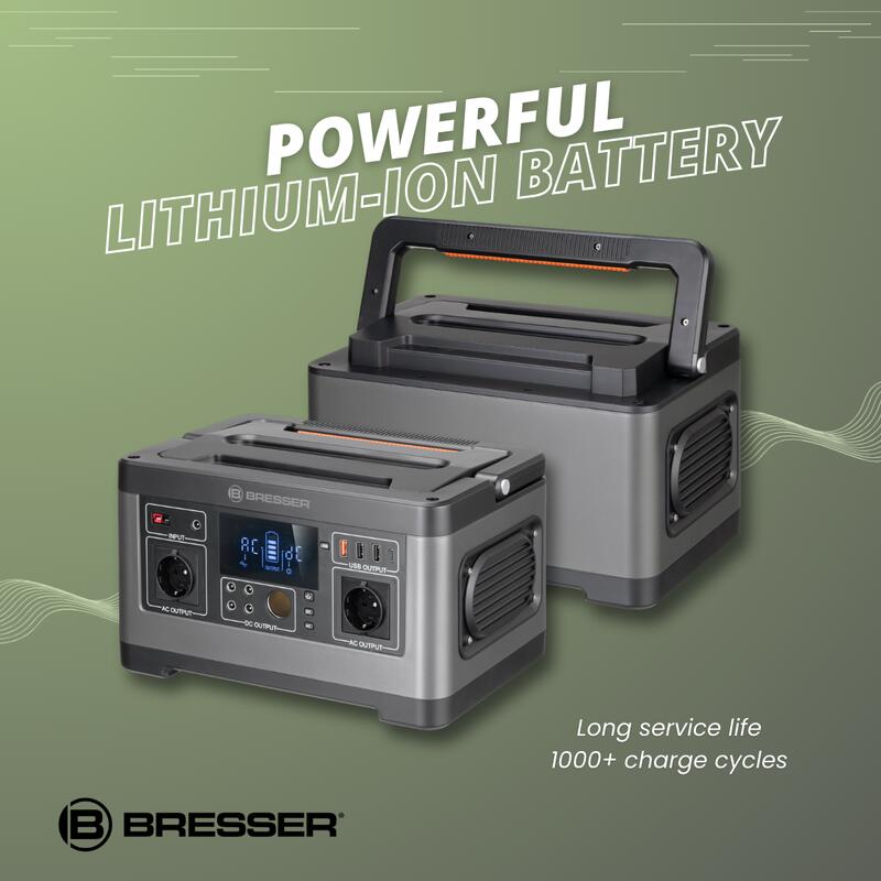 Batería Externa Portátil de 500 W BRESSER-Powerbank, Camping, Viajes