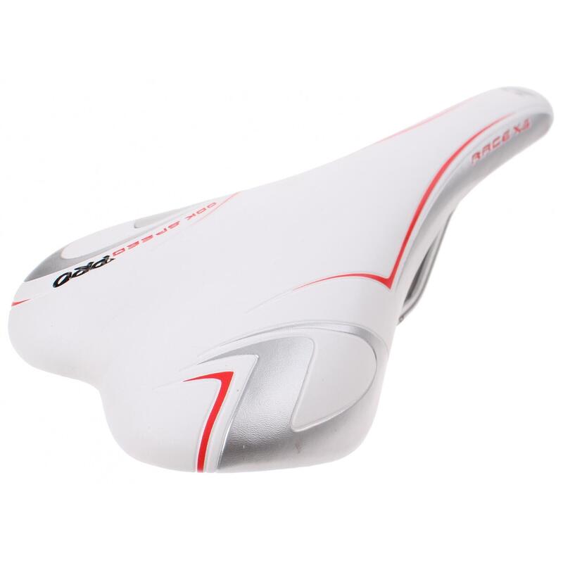 Selle poly hi-ten 272 x 132 mm mousse blanche / rouge