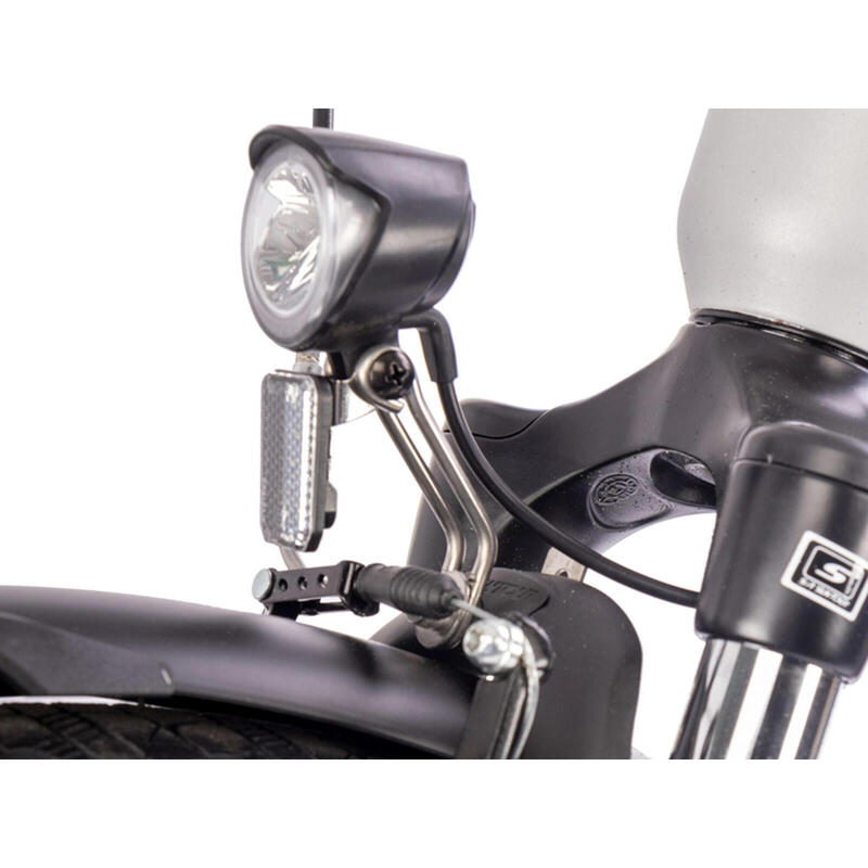 Vélo électrique pour femmes Comfort Sport, 50 cm, 9 vitesses, argent