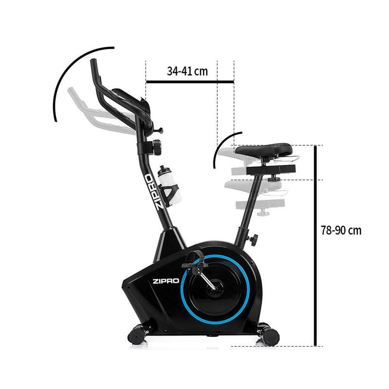 Bicicleta estática magnética Zipro Boost volante inercia 7 kg para fitness