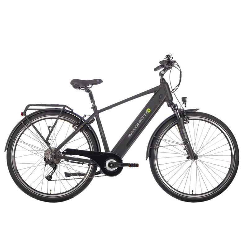 Elektrische herenfiets Comfort Sport, 48cm, 9 sp, zwart