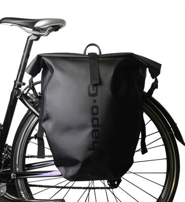 20l fietstas voor bagagedrager, zwart - e-bike, mtb, vtc, stadsfiets