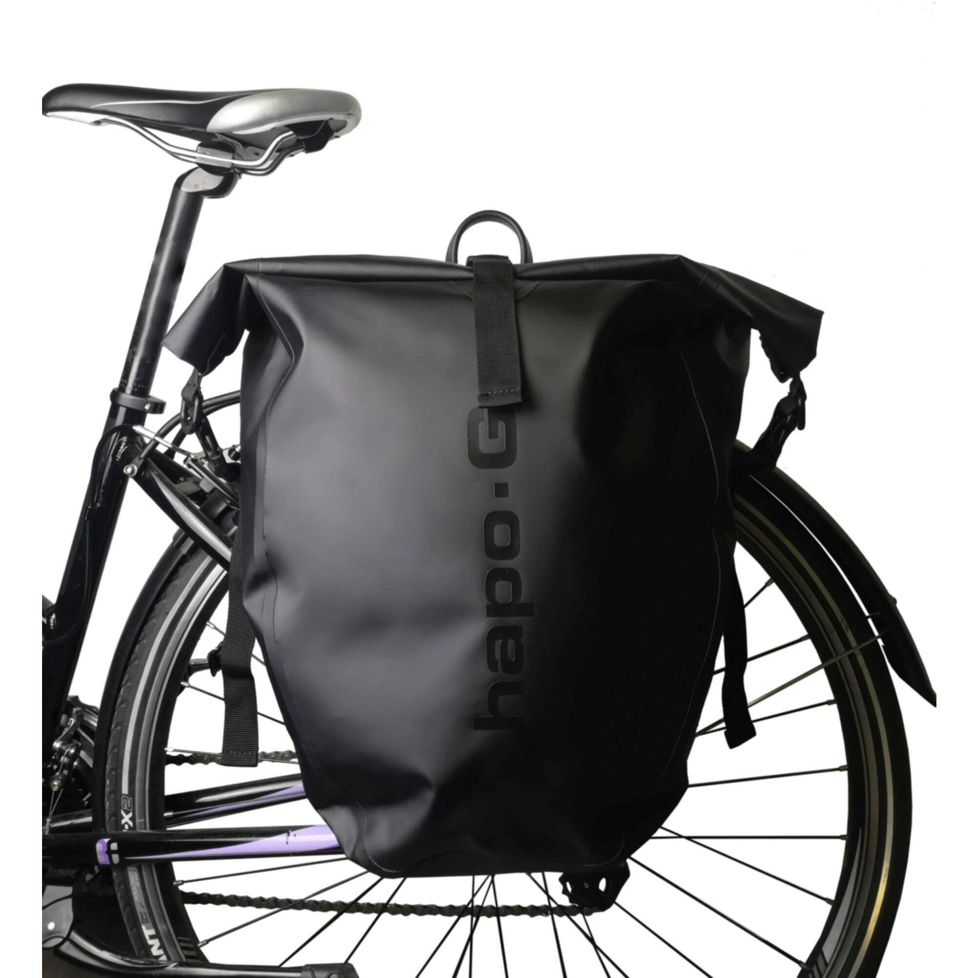 Hapo-g - Sacoche Velo Porte Bagage 20 L Noir - Vélo Électrique, Vtt, Vtc, Vélo De Ville - Sacoche De Transport - Noir - 20l - Decathlon
