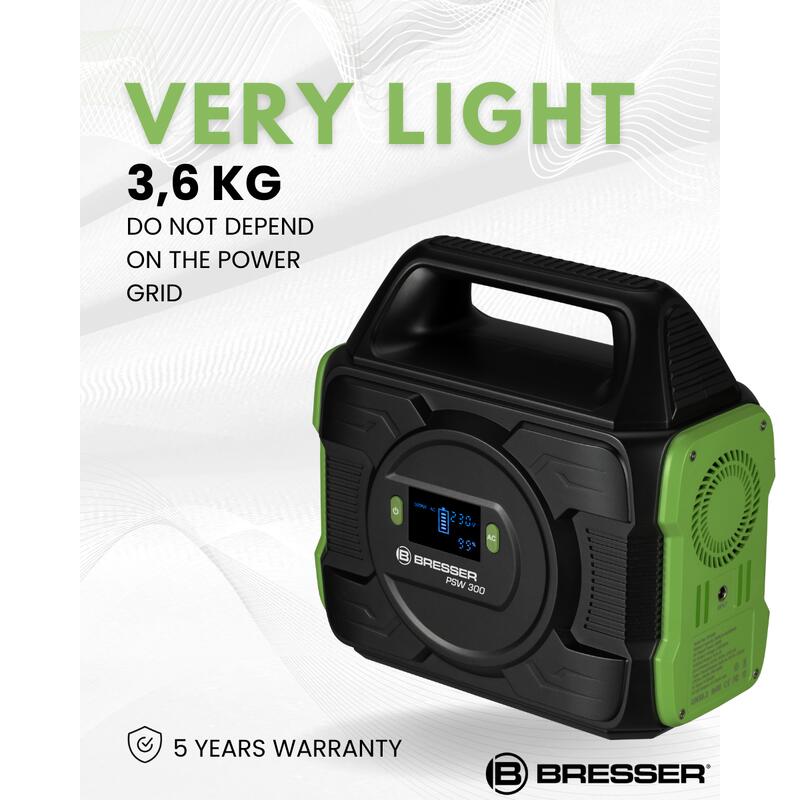 Batería Externa Portátil de 300 W BRESSER-Powerbank, Camping, Viajes