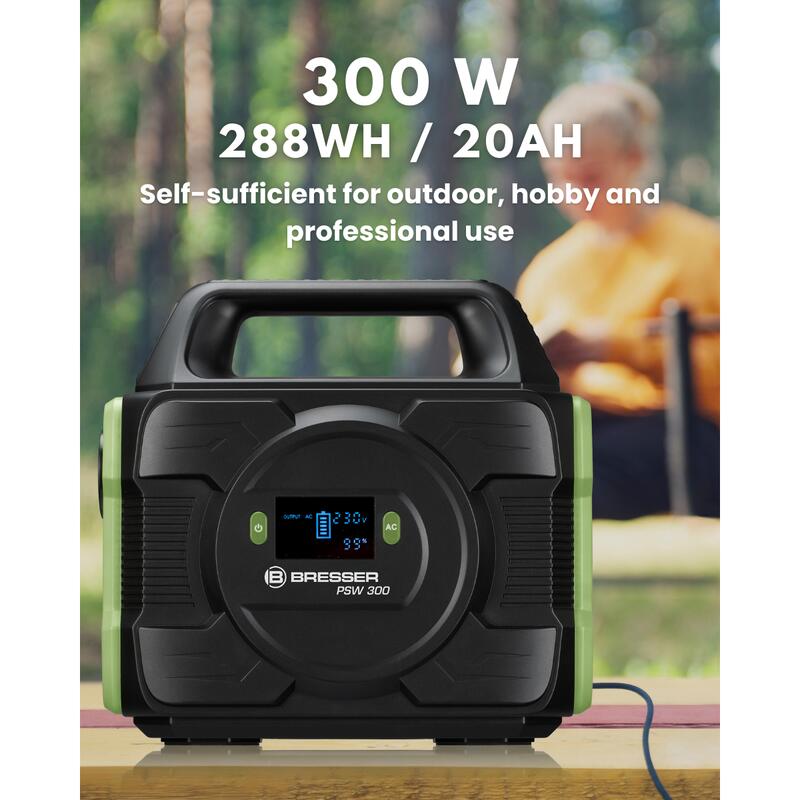 Batteria Esterna Portatile de 300 W BRESSER-Powerbank, Campeggio, Viaggio