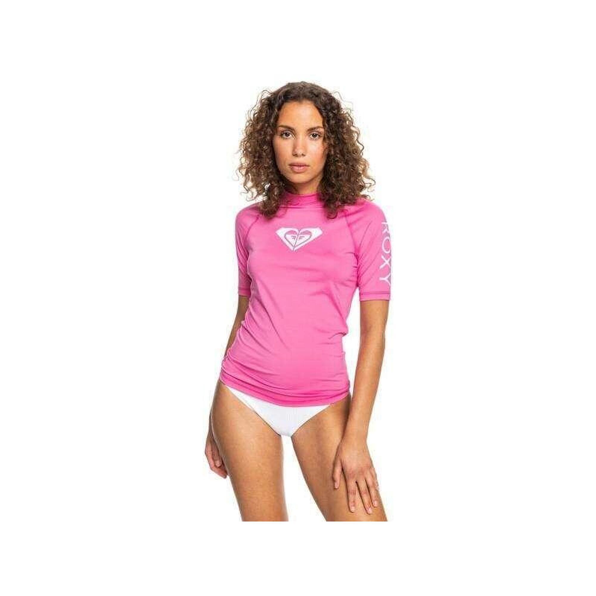 Koszulka krótki rękaw Roxy SS UPF 50 Rashguard Pink 2024